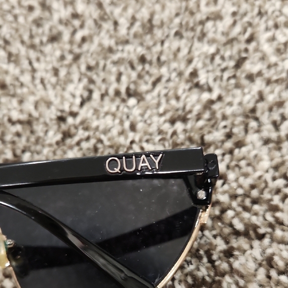 Quay Australia Black Shield Sunglasses Sporty Wraparound Design main image 5